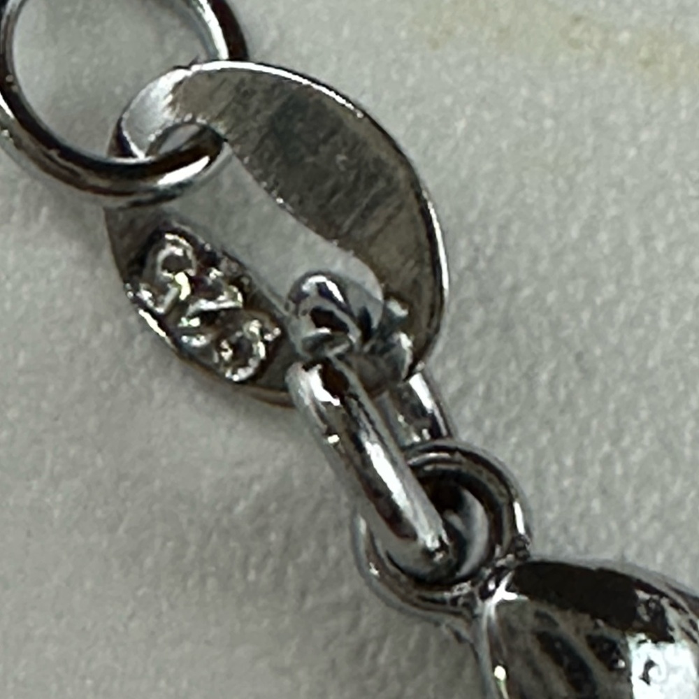 Dendritic Agate Teardrop Pendant in Silver 925 Setting on Silver 925 Chain - Picture 8 of 16
